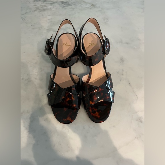 J. CREW Penny Sandals, Tortoiseshell, 10 - Picture 5 of 6